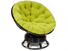 Кресло-качалка Papasan w 23/01 B с подушкой Antique brown, флок Олива в Кунгуре - kungur.магазин96.com | фото