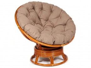 Кресло-качалка Papasan w 23/01 B с подушкой Cognac, экошерсть Коричневый в Кунгуре - kungur.магазин96.com | фото