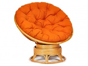 Кресло-качалка Papasan w 23/01 B с подушкой Honey, ткань Оранжевый в Кунгуре - kungur.магазин96.com | фото