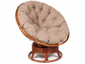 Кресло-качалка Papasan w 23/01 B с подушкой Pecan, экошерсть Коричневый в Кунгуре - kungur.магазин96.com | фото