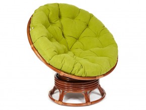 Кресло-качалка Papasan w 23/01 B с подушкой Pecan, флок Олива в Кунгуре - kungur.магазин96.com | фото