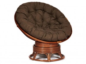 Кресло-качалка Papasan w 23/01 B с подушкой Pecan, ткань Коричневый в Кунгуре - kungur.магазин96.com | фото