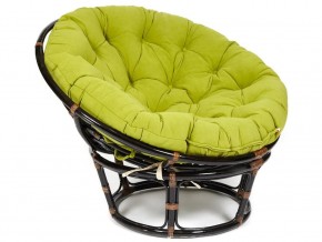 Кресло Papasan 23/01 W с подушкой Antique brown, флок Олива в Кунгуре - kungur.магазин96.com | фото