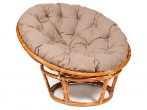 Кресло Papasan 23/01 W с подушкой Cognac, экошерсть Коричневый в Кунгуре - kungur.магазин96.com | фото