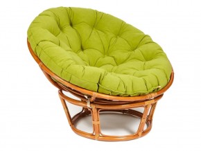 Кресло Papasan 23/01 W с подушкой Cognac, флок Олива в Кунгуре - kungur.магазин96.com | фото