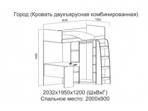 Кровать двухъярусная комбинированная в Кунгуре - kungur.магазин96.com | фото