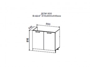 Шкаф нижний ДСМ800 под мойку в Кунгуре - kungur.магазин96.com | фото